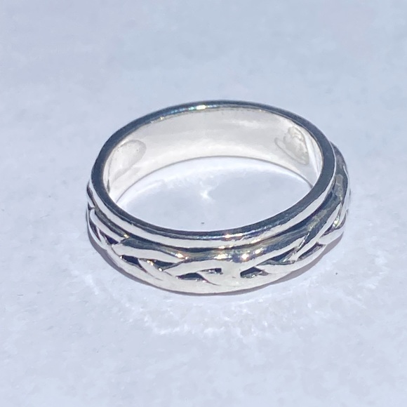 925 sterling silver braid style fidget ring✨ - Picture 11 of 15